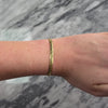 Vintage Italian 14k Yellow Gold Beautiful Textured Herringbone Chain Bracelet - Video showing the piece