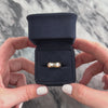 Vintage 14k Yellow & White Gold Diamond Dual Tone Stripe Eternity Band Ring - Video showing the piece