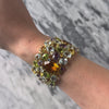 Vintage Oversized 14k Yellow Gold Multistone Lavish Statement Bracelet - Video showing the piece