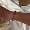 Vintage 14K Gold 10Cttw Pink Tourmaline Bracelet W/ Heart Clasp - Video showing the piece