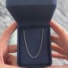 Vintage 14k White Gold Simple Everyday Cable Link 1.8mm Chain - Video showing the piece