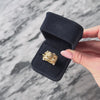 Vintage Heavy 14k Yellow Gold .78cttw Diamond Textured Statement Ring - Video showing the piece