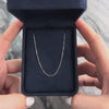 Vintage 14k White Gold Delicate Flat Cable 1mm Chain - Video showing the piece
