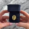 Vintage Italian 18k Yellow Gold Fun Bold Textured Oval Statement Ring 9.25
