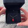 Antique 14k Yellow Gold Coral Fabulous Teardrop Pendant - Video showing the piece