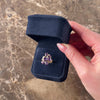 Vintage 14k Yellow Gold 2.0cttw Amethyst Diamond Fabulous Cluster Ring 7.25