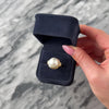 Vintage Heavy 14k Yellow Gold Pearl Diamond Bold Accented Shoulder Ring - Video showing the piece