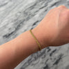 Vintage Italian 14k Yellow Gold Sleek Flat Link Chain Bracelet 7