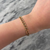 Vintage Italian 14k Yellow Gold Sleek Flat Rectangular Curb Link Bracelet - Video showing the piece