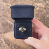 Vintage 14k Yellow Gold 2.07cttw Dark Blue Sapphire Diamond Shimmering Ring 6.00