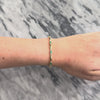 Vintage 14k Yellow Gold 1.47cttw Emerald Diamond Gleaming Trio Link Bracelet - Video showing the piece