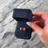 Vintage 10k Yellow Gold 3.26ct Synthetic Ruby Bold East-West Ring - Video showing the piece