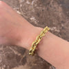 Vintage Italian Heavy 18k Yellow & White Gold Chunky Textured Link Bracelet - Video showing the piece