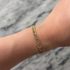 Vintage Italian Lightweight 14k Rosy Yellow Gold Ridged Link Bracelet - Video showing the piece
