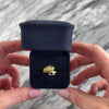 Vintage 18k Yellow Gold Blue Sapphire Cabled Tail Lion Ring - Video showing the piece