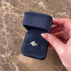 Vintage 10k White & Yellow Gold .65ct Aquamarine Diamond Delicate Pear Bypass Ring - Video showing the piece