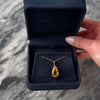 Vintage Large 18k Yellow Gold 7.13ct Citrine Diamond Sunny Teardrop Pendant - Video showing the piece