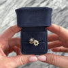 Vintage 18k Yellow Gold Blue Sapphire .629cttw Diamond Double Flower Ring  - Video showing the piece