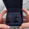 Antique Victorian 18k Rosy Yellow Gold Jet Wonderful Architectural Dangle Earrings - Video showing the piece
