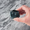 Vintage 14k White Gold 2cttw Blue Topaz Sleek Checkerboard Stud Earrings - Video showing the piece
