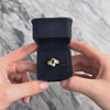 Vintage 14k Yellow Gold .67ct Dark Blue Sapphire Diamond Striking Swooping Ring - Video showing the piece
