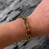 Vintage Akiyo Matsuoka 18k Yellow Gold Turquoise Diamond Chain Bracelet - Video showing the piece