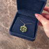 Antique 10k Yellow Gold Old Mine Cut Diamond Green Enamel Floral Pinwheel Charm / Pendant - Video showing the piece
