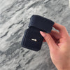 Vintage 14k Yellow Gold & 18k White Gold Diamond Ribbed Square-Set Solitaire Ring - Video showing the piece
