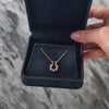 Vintage 14k Yellow Gold Ruby .26cttw Diamond Shimmering Omega Pendant - Video showing the piece