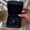 Vintage Italian 18k Yellow Gold 2.14ct Checkerboard Topaz Crescent Moon Pendant - Video showing the piece