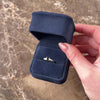 Vintage Platinum .52ct Dark Blue Sapphire Diamond Classic Clean Line Ring - Video showing the piece