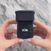Vintage 18k White Gold 1.5ct Santa Maria Aquamarine Diamond Wrapping Vines Eternity Ring - Video showing the piece