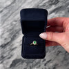 Vintage 14k Yellow Gold Emerald .216cttw Diamond Halo Statement Ring - Video showing the piece