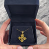 Vintage Large 18k Yellow Gold Blue Sapphire Detailed Classical Cross Pendant - Video showing the piece