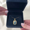 Antique Large Victorian 10k & 14k Yellow Gold 10.91ct Aquamarine Pearl Pendant - Video showing the piece