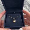 Vintage 14k Yellow Gold Diamond Pearl Double Circle Floating Pearl Pendant - Video showing the piece