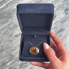 Antique Large 10k Yellow Gold 10.4ct Palmeira Citrine Engraved Octagon Pendant - Video showing the piece