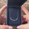 Estate 18k & 14k White Gold .51cttw Diamond Whimsical Branch Necklace 19.5