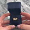 Vintage Heavy 14k Yellow Gold Openwork Floral Eternity Band Ring - Video showing the piece