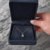 Estate 14k White Gold Blue Sapphire Diamond Halo Necklace - Video showing the piece