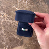 Vintage 18k White Gold 1.1ct Green Beryl Diamond Dazzling Pavã© Shoulder Ring - Video showing the piece