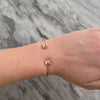 Estate 14k Rose Gold Diamond Edgy Pave-Set Stud Cuff Bracelet - Video showing the piece