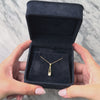 Vintage 14k Yellow Gold Pearl Geometric Tower Charm / Pendant