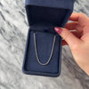 Vintage Italian 14k White Gold 2mm Glittering Textured Ball Chain - Video showing the piece