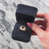 Vintage Heavy 10k Yellow Gold Onyx Diamond Striking Octagonal Halo Ring - Video showing the piece