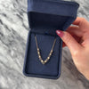 Vintage 14k Yellow Gold .81cttw Blue Sapphire .6cttw Diamond Dazzling Elegant Chevron Necklace - Video showing the piece