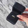 Antique 14k Yellow Gold Synthetic Sapphire Diamond Three Stone Ring - Video showing the piece