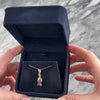 Vintage 18k & 14k Yellow Gold Pink Sapphire Diamond Bubbling Fish Pendant - Video showing the piece