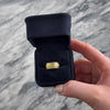 Vintage English 18k Yellow Gold Wide Incised Geometric Pattern Band Ring - Video showing the piece