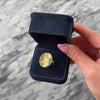 Vintage Heavy 18k Yellow Gold Classical-Style Man In Profile Ring - Video showing the piece